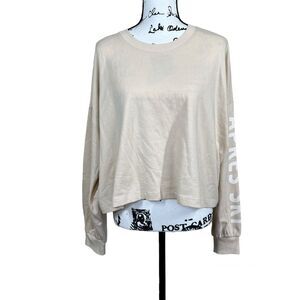 Wild Fable Beige  Long Sleeve Heavy Knit T-Shirt  size M coastal core  beach